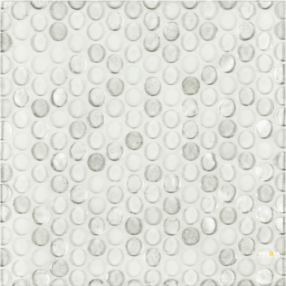 CHAPTER 1 - SUITE GLASS PENNY ROUND MOSAIC 3/4" ON 11-1/8" X 11-7/8" SHEET - FLOJEF109