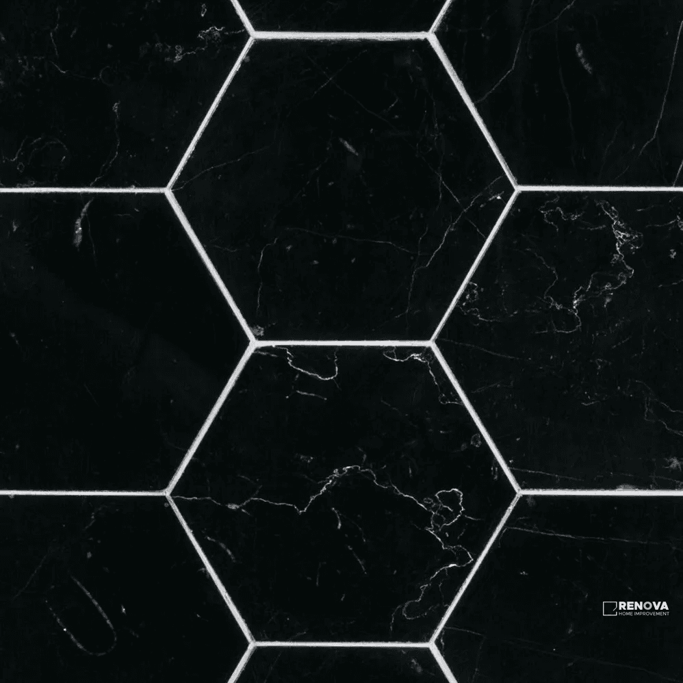 CHAPTER 18 - ROTUNDA NERO MARQUINA FIELD TILE HEX 5" X 5-7/8