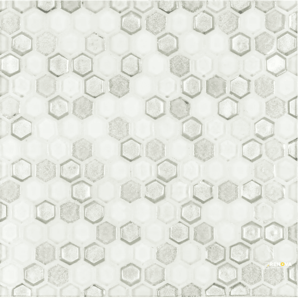 CHAPTER 1 - SUITE GLASS HEX MOSAIC 5/8" ON 11" X 11" SHEET - FLOJEF108