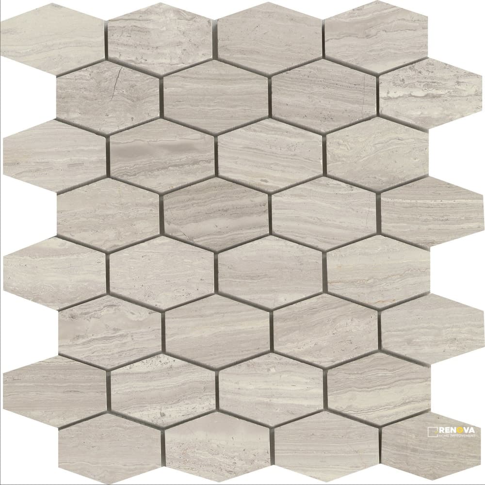 METRO HONED HEXAGON WIDE PATTERN MOSAIC 12X12
