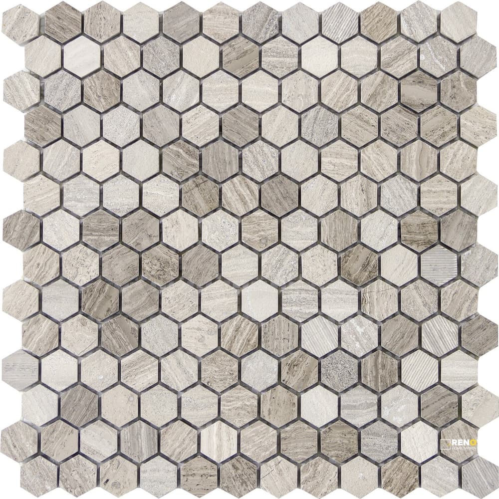 METRO 1INCH HEXAGON MIX MOSAIC 12X12