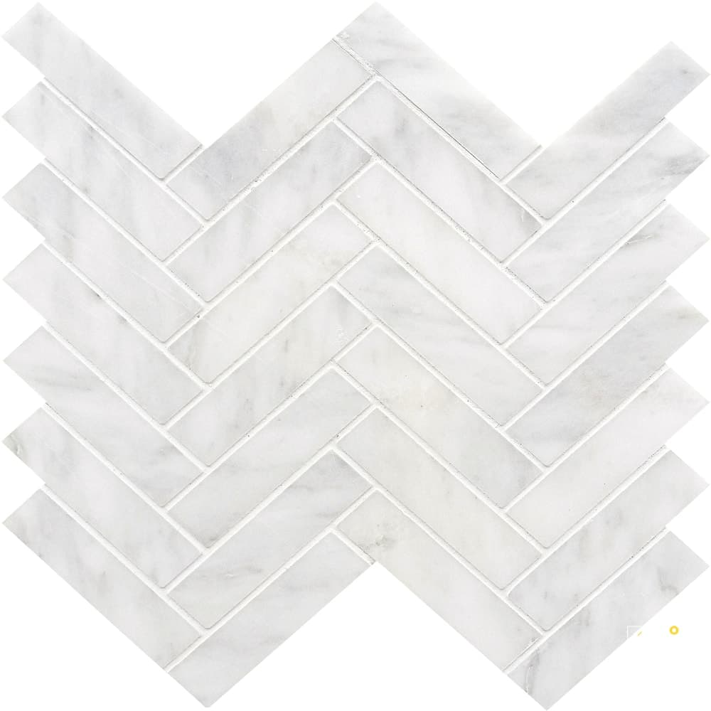 CALACATTA GRIS HONED HERRINGBONE MOSAIC 1" X 4"