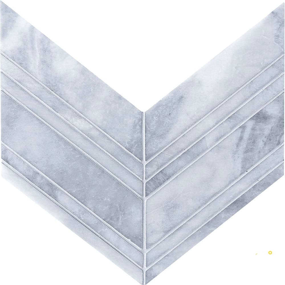 SKY BLUE HONED LARGE CHEVRON MOSAIC