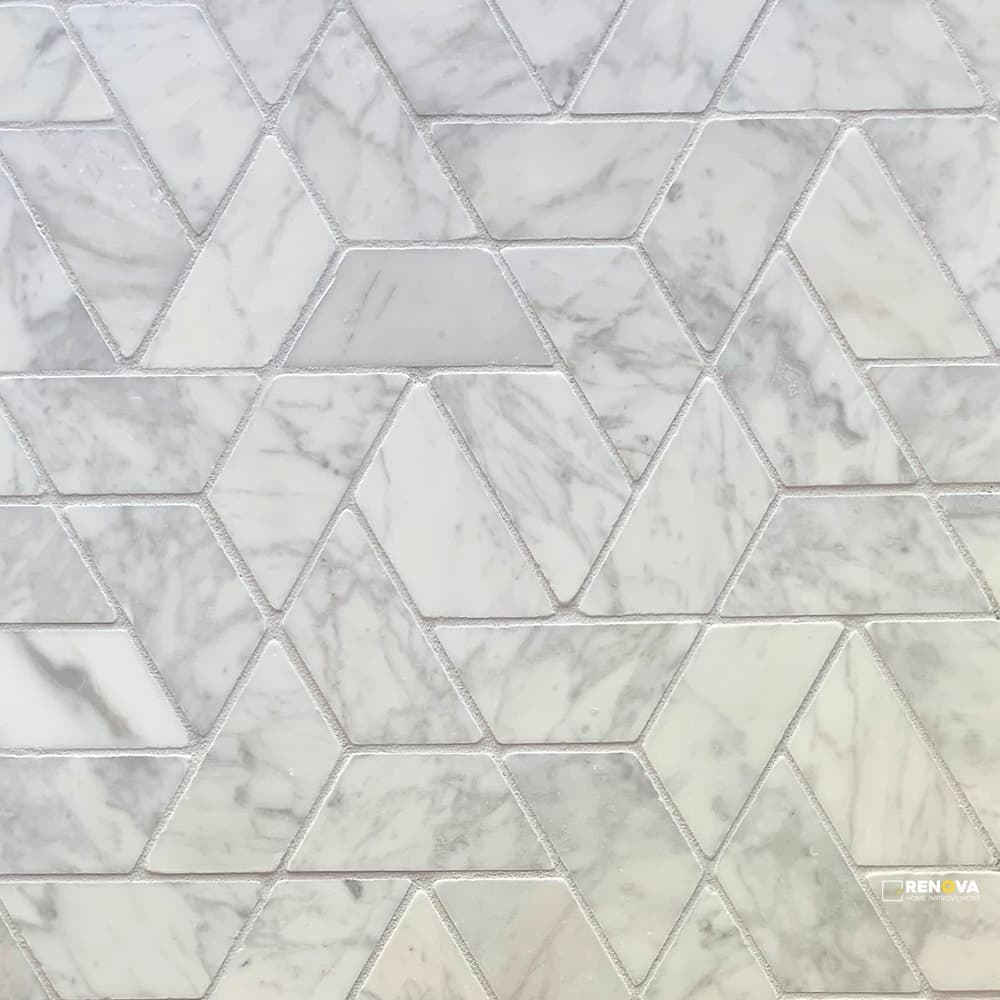 BIANCO CARRARA GENERATION Z HONED DOUBLE HEXAGON MOSAIC