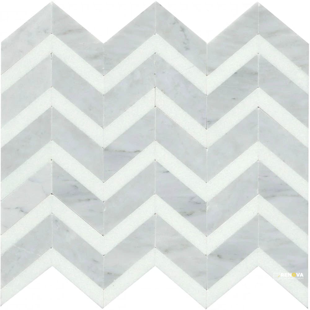 BIZOU POLISHED CHEVRON MOSAIC 12X13