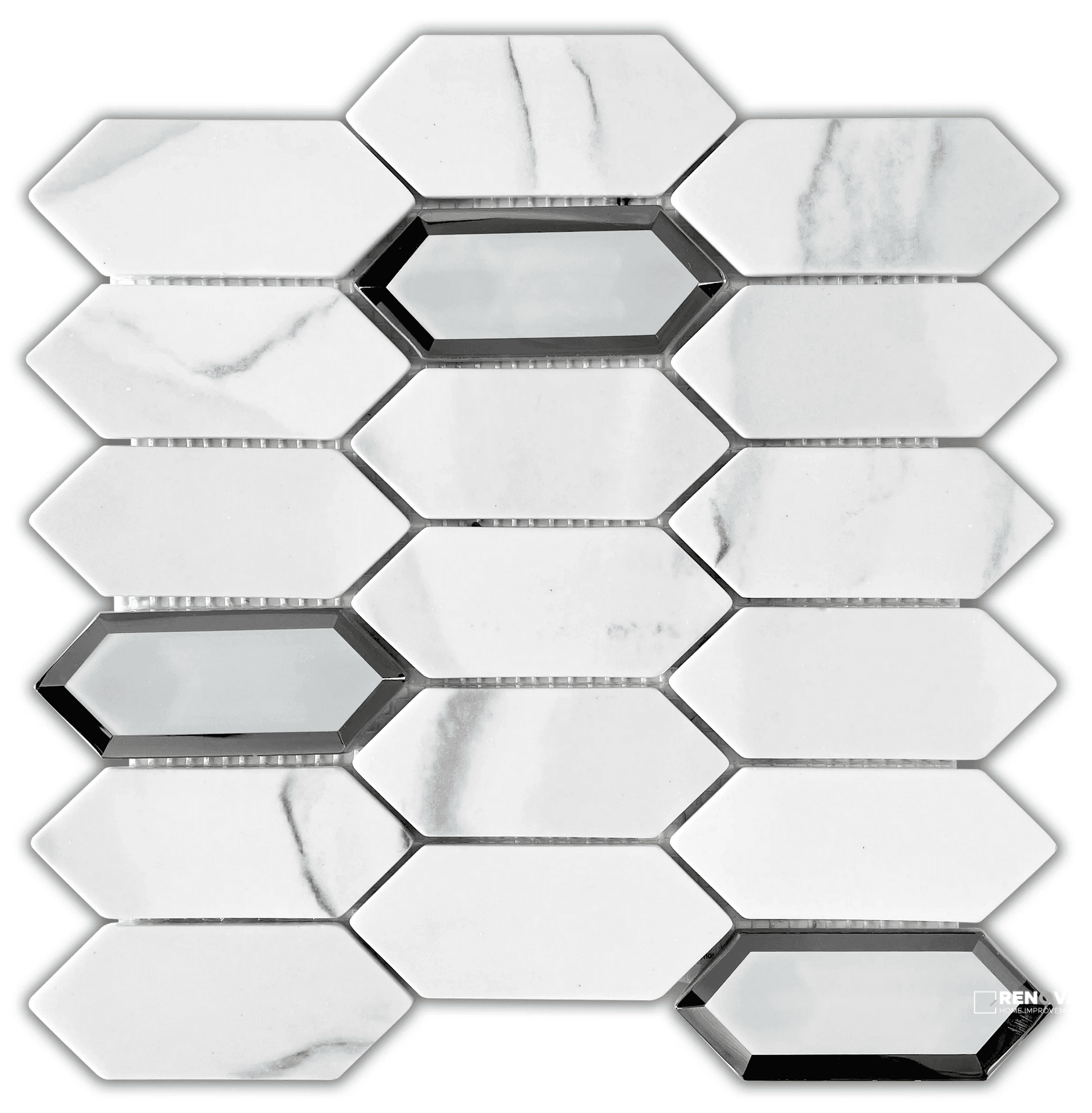 LAMOUR POLISHED PICKET MOSAIC 12X12