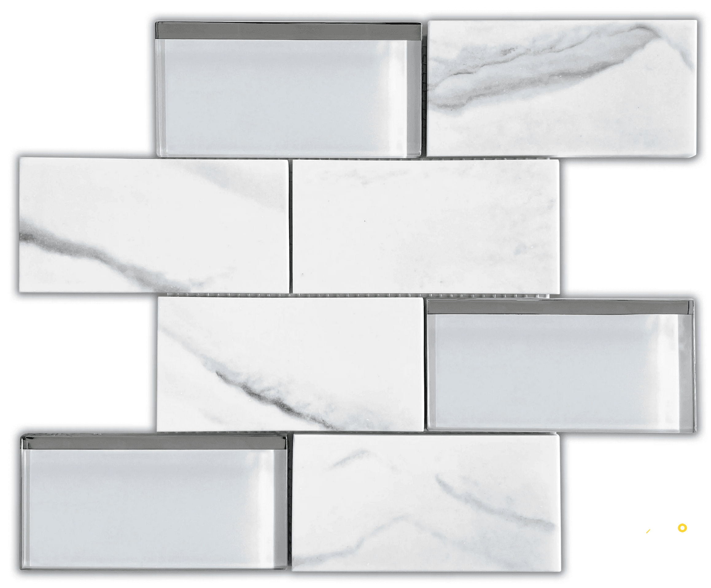 LAMOUR POLISHED 3X6 MOSAIC 12X12