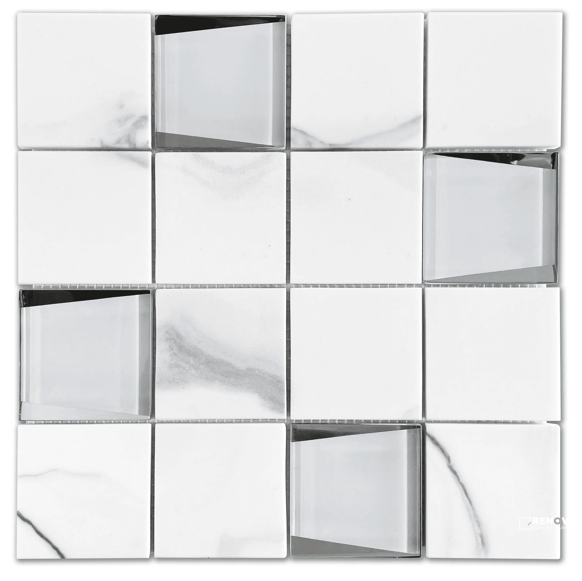 LAMOUR POLISHED 3X3 MOSAIC 12X12