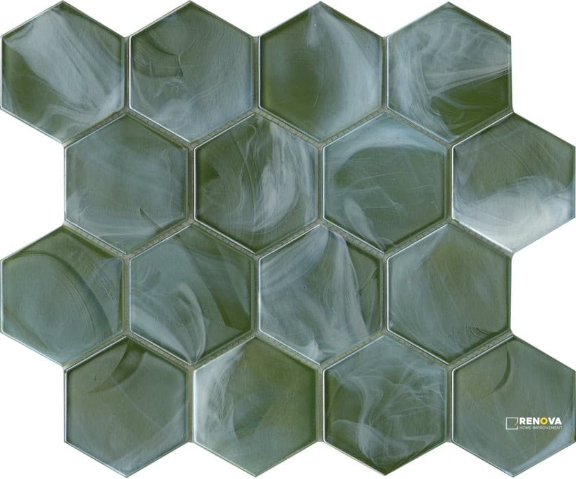 SPLASH 3IN HEX GLOSS MOSAIC 11X12