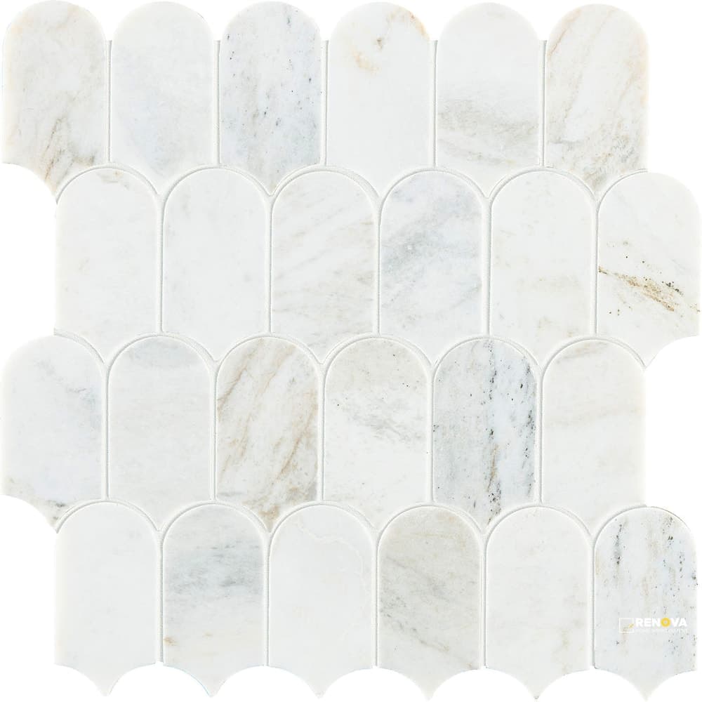 CALACATTA UMBER HONED SCALA MOSAIC