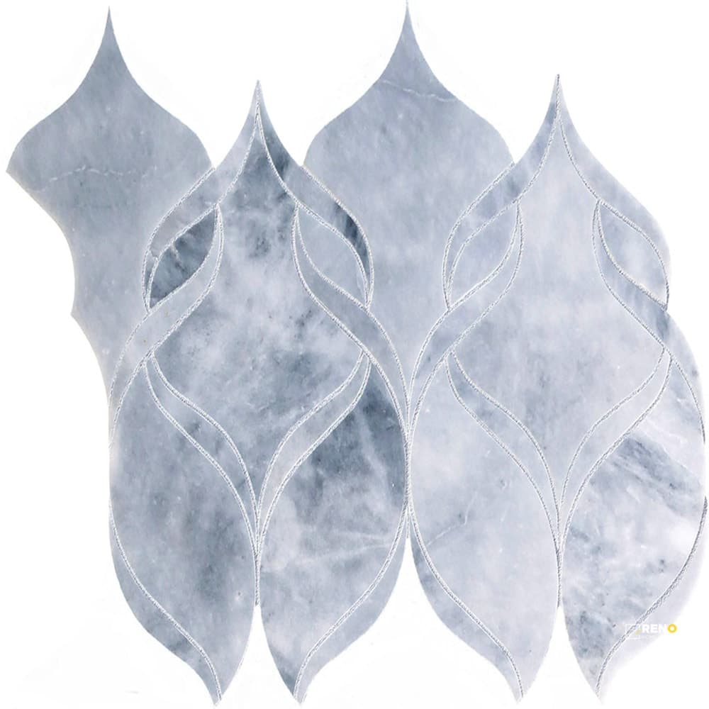 SKY BLUE HONED RIBBON MOSAIC