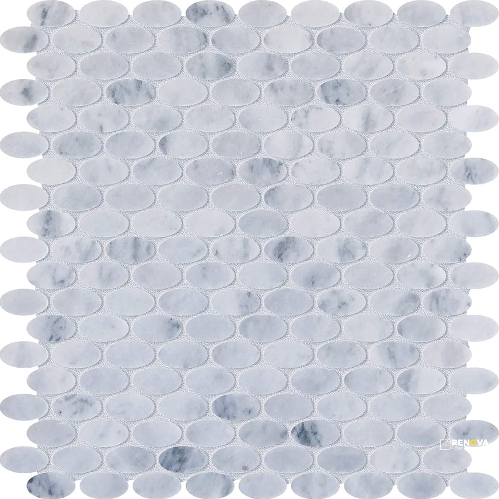 SKY BLUE HONED ELLIPSE MOSAIC