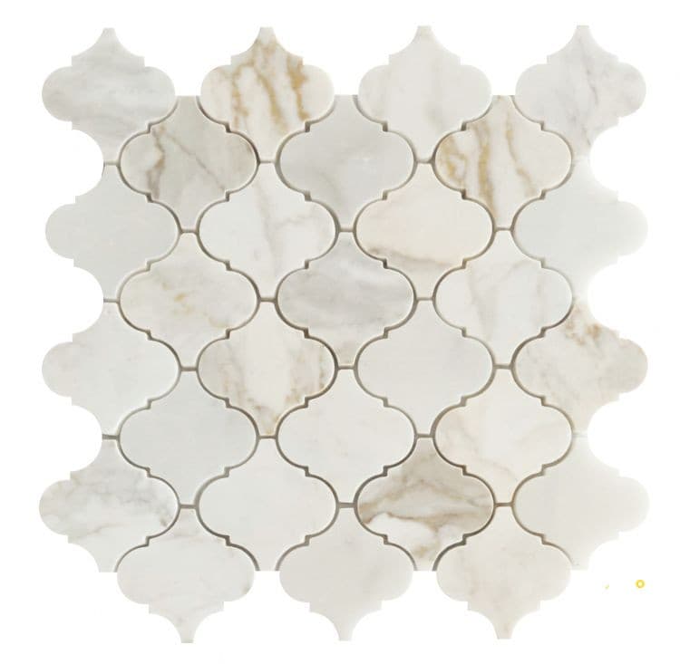 ARABESQUE CALACATTA GOLD MOSAIC 12" X 12"