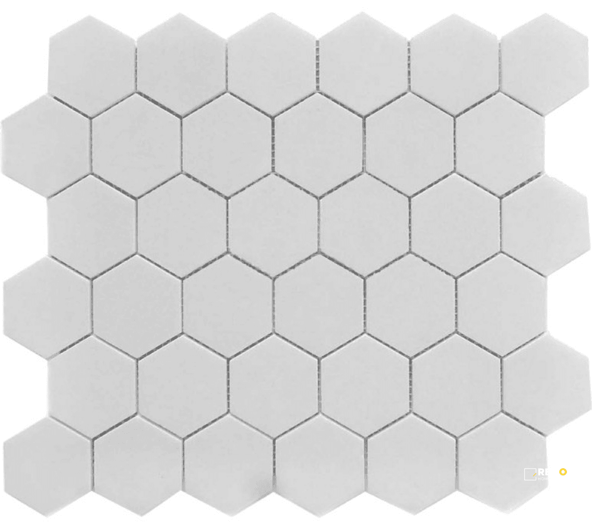 CC MOSAICS MATTE GRAY HEXAGON MOSAIC 2X2