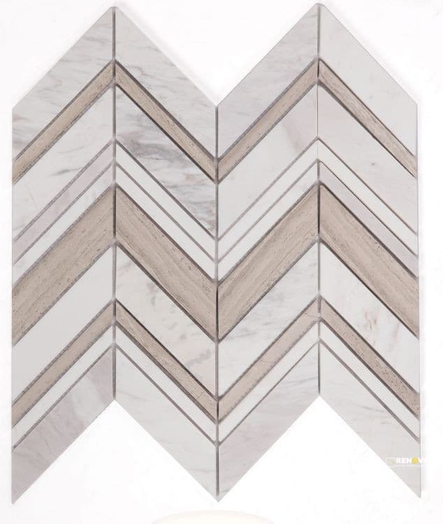 CHEVRON RAVENNA LOFT MOSAIC 11.75" X 12.25"