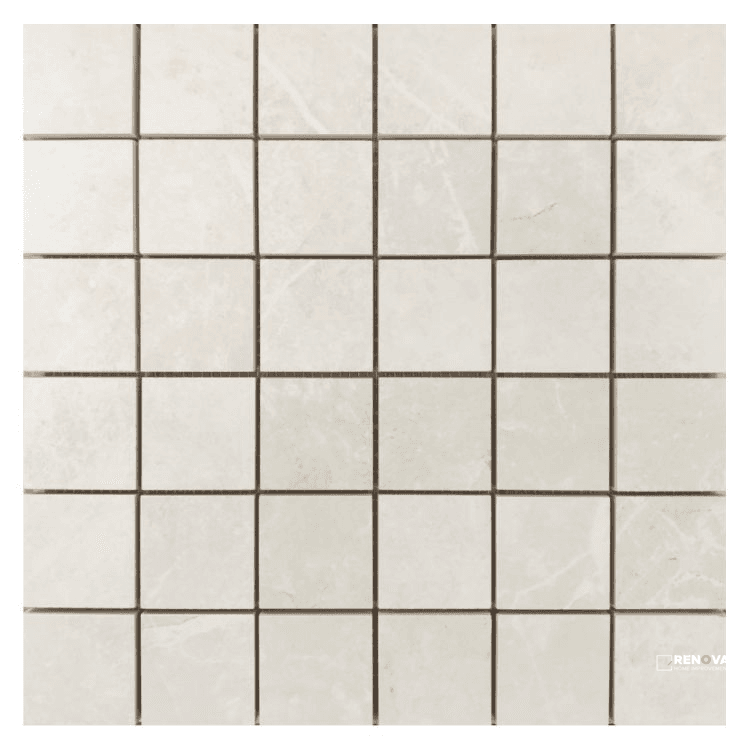 DOLOMIA WHITE NATURAL MOSAIC 12" X 12"
