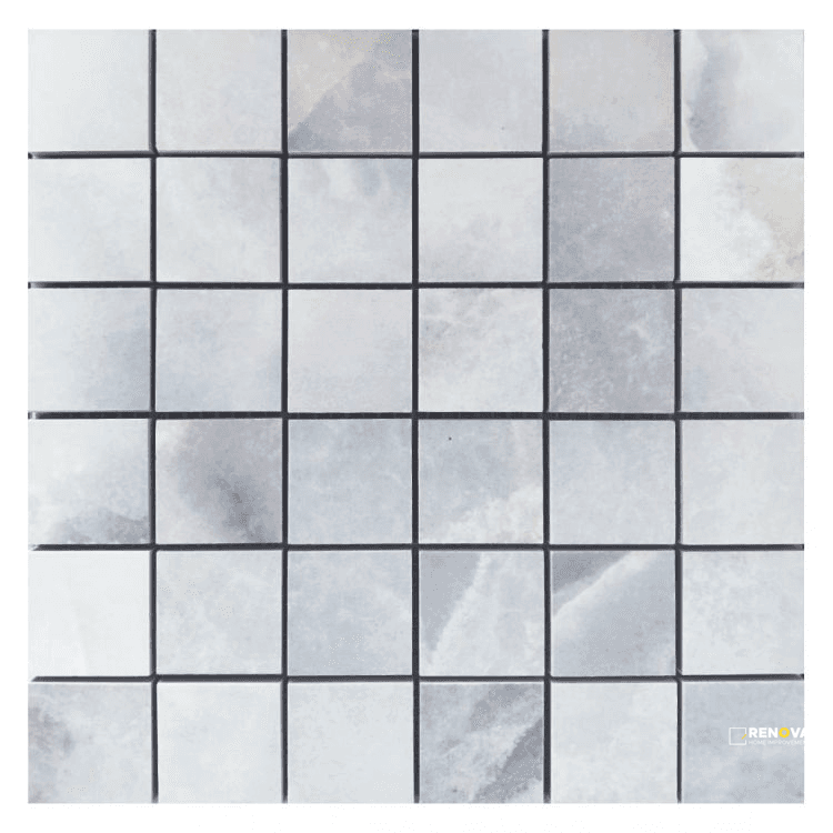 REVES BLEU MATTE MOSAIC 12" X 12"