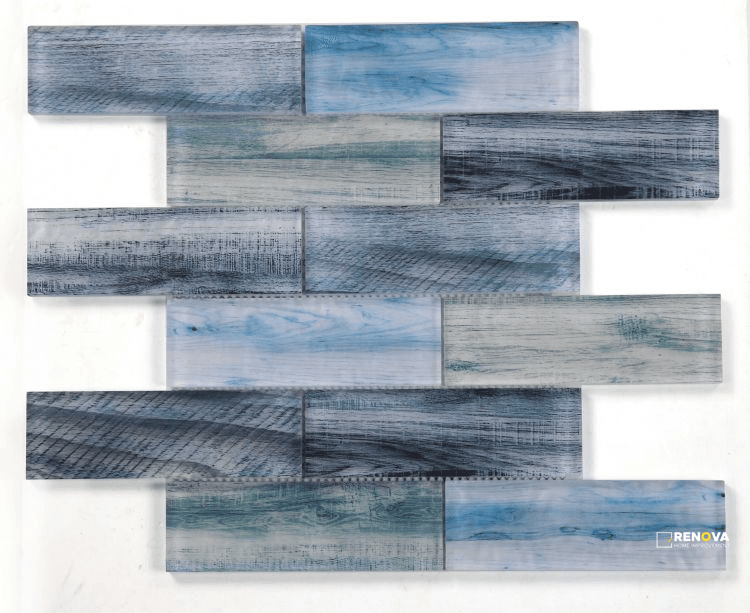 ART WOOD OCEAN MOSAIC 11.75" X 11.75"