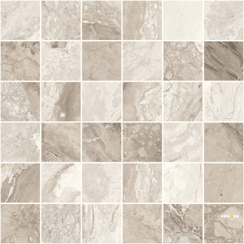 MYSTIC BEIGE MATTE MOSAIC 12" X 12"