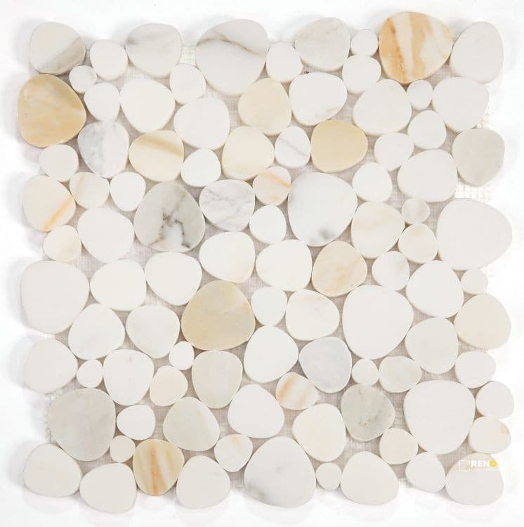 APHRODITE CALACATTA GOLD HONED MOSAIC 12" X 12"