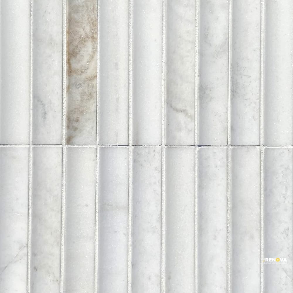 CASHMERE WHITE GENERATION Z HONED FLUTED MOSAIC