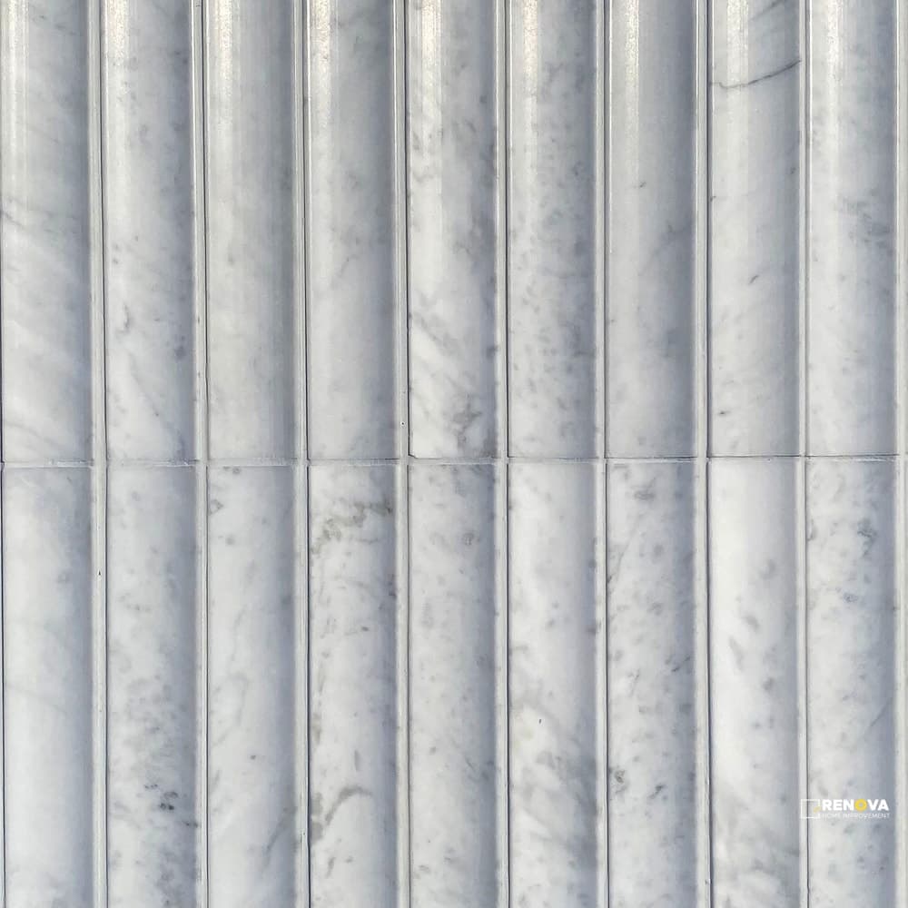 BIANCO CARRARA GENERATION Z FLUTED MOSAIC