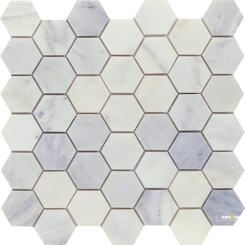 MARBLE HEX MIX MOSAIC 12X12