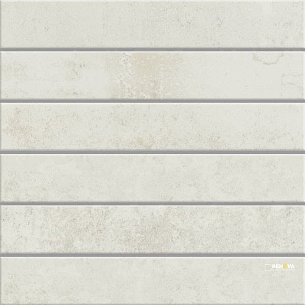 CROSSVILLE ALTERED STATE WHITE HOT 2X12 MOUNTED MOSAIC UNPOLISHED