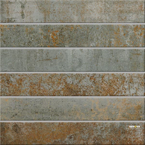 CROSSVILLE ALTERED STATE STEEL GAZE 2X12 MOUNTED MOSAIC UNPOLISHED
