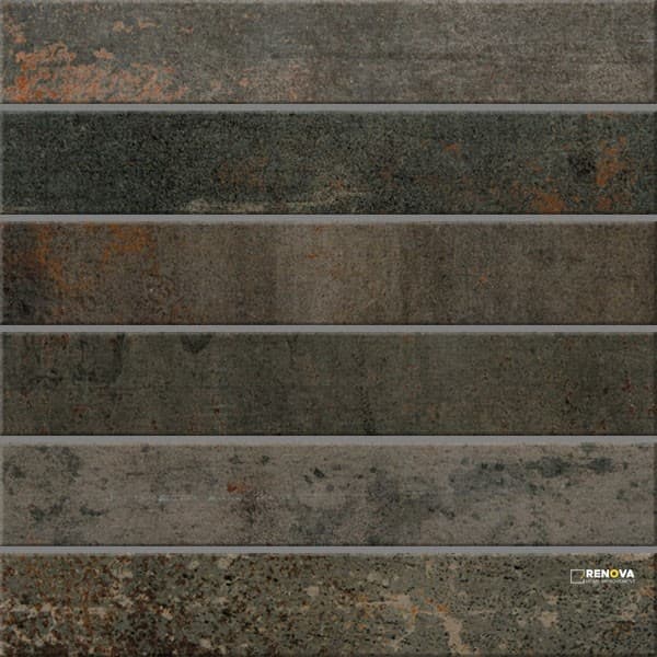 CROSSVILLE ALTERED STATE MELTING POINT 2X12 MOUNTED MOSAIC UNPOLISHED