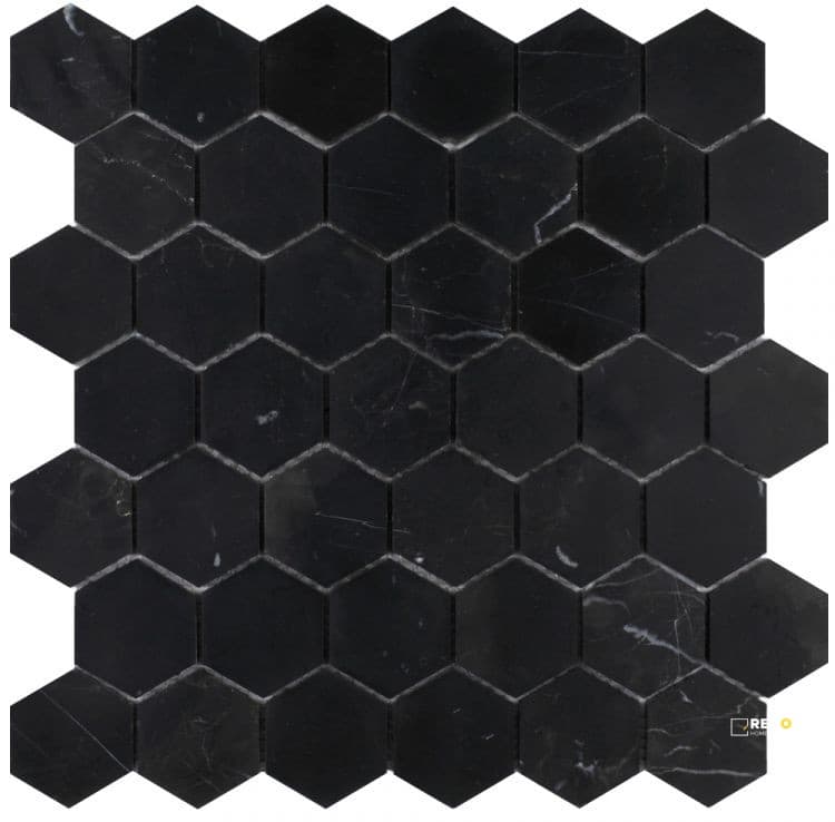 HEXAGON MARQUINA HONED MOSAIC 2" X 2"