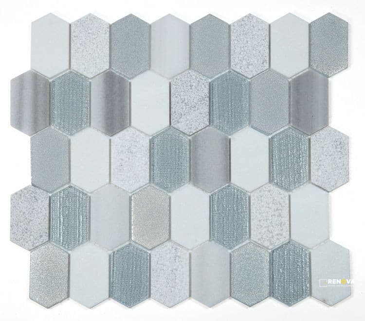 MONTAGE MODERN GREY MOSAIC 12.5" X 13.25"