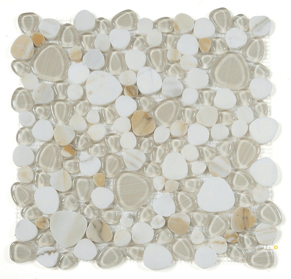 PEACH CALACATTA GOLD MOSAIC 12" X 12"