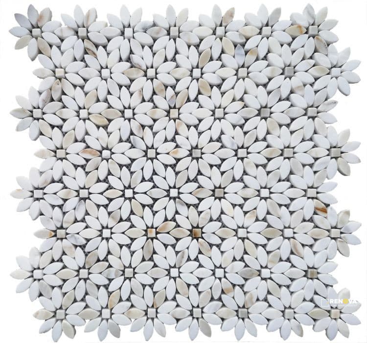 DAISY WILD CALACATTA GOLD MOSAIC 12.75" X 13.25"