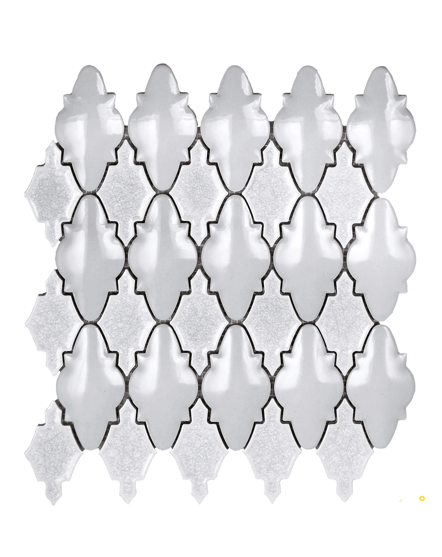 MASQUERADE GLOSSY ARABESQUE MOSAIC 12X13 6.8 MM THICKNESS