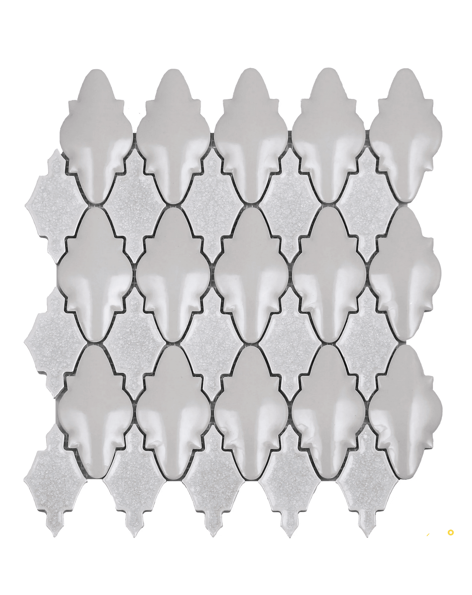 MASQUERADE GLOSSY ARABESQUE MOSAIC 12X13 6.8 MM THICKNESS
