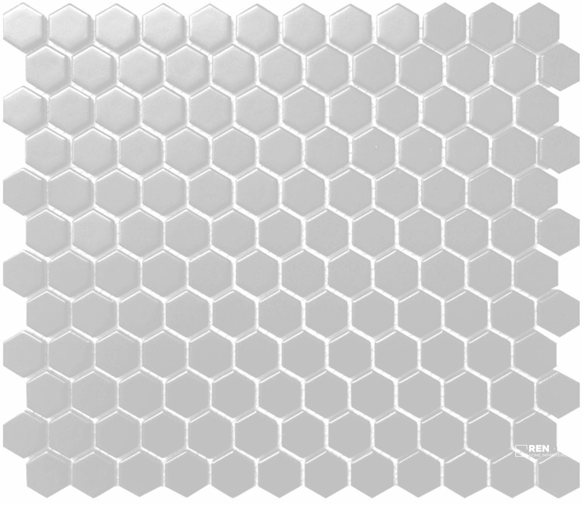 CC MOSAICS MATTE GRAY HEXAGON MOSAIC 1X1