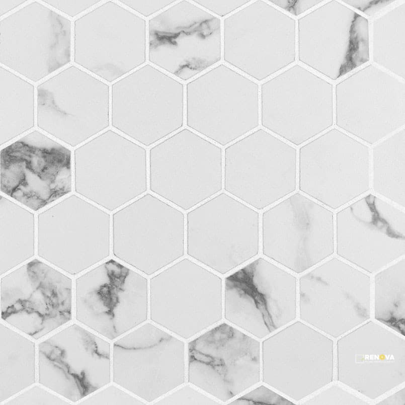 PIETRA STATUARIO MATTE 2X2 HEXAGON MOSAIC