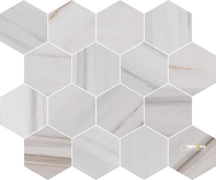 ALUSTRA HDP POLISHED HEXAGON MOSAIC 3" X 3" - M3X3HEX - FLOTIL1622