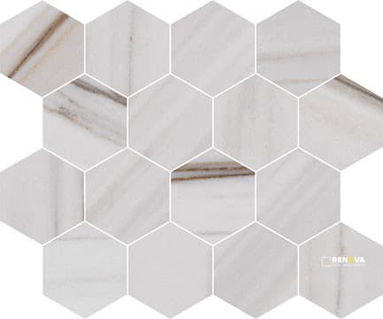 ALUSTRA HDP MATTE HEXAGON MOSAIC 3" X 3" - M3X3HEX - FLOTIL1615