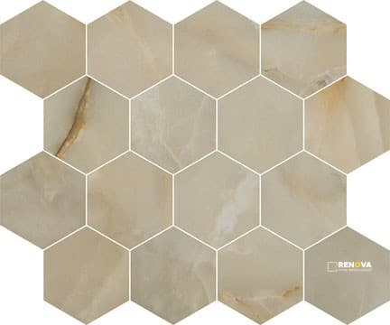 ALUSTRA HDP MATTE HEXAGON MOSAIC 3" X 3" - M3X3HEX - FLOTIL1615