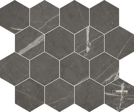 ALUSTRA HDP MATTE HEXAGON MOSAIC 3" X 3" - M3X3HEX - FLOTIL1615