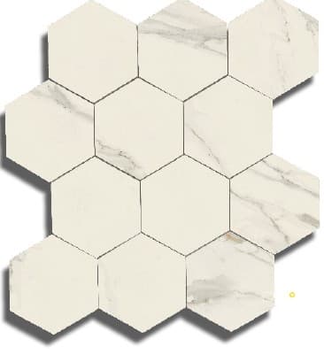 MOTIF NATURAL HEXAGON MOSAIC 4"