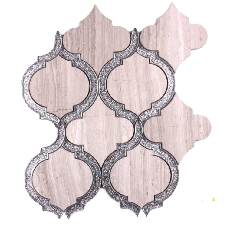 ALICE CRYSTAL GREY MOSAIC 9.75" X 11.75"
