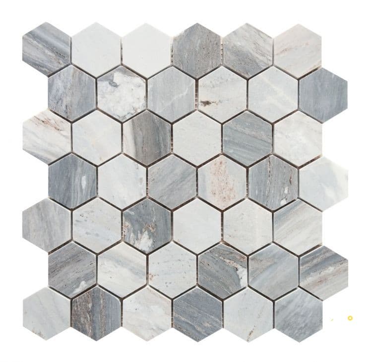 HEXAGON ITALIAN BLUE MOSAIC 2" X 2"