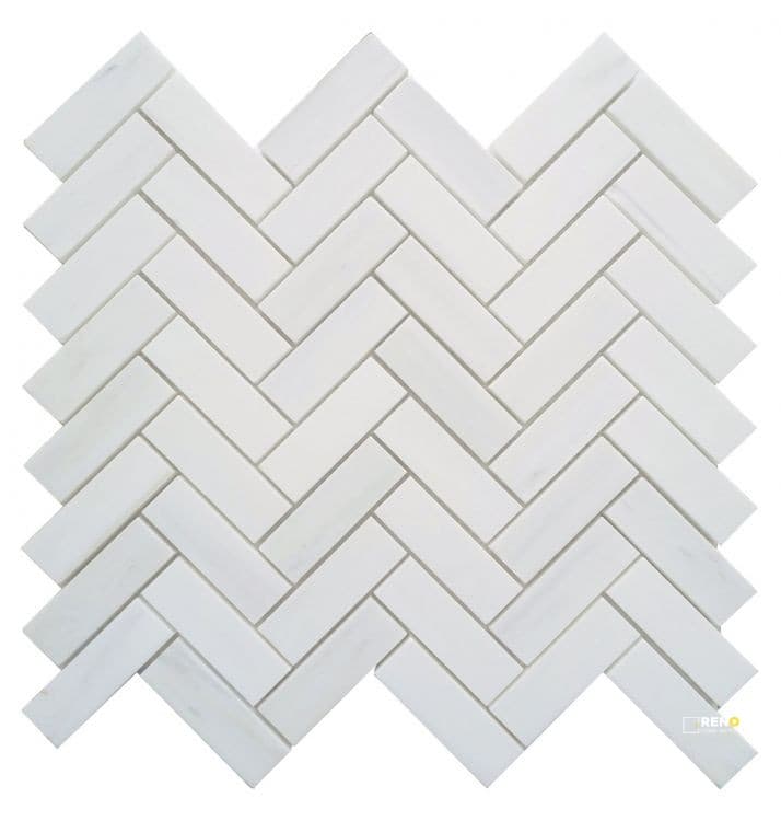 HERRINGBONE DOLOMITE POLISHED MOSAIC 12" X 12.75"