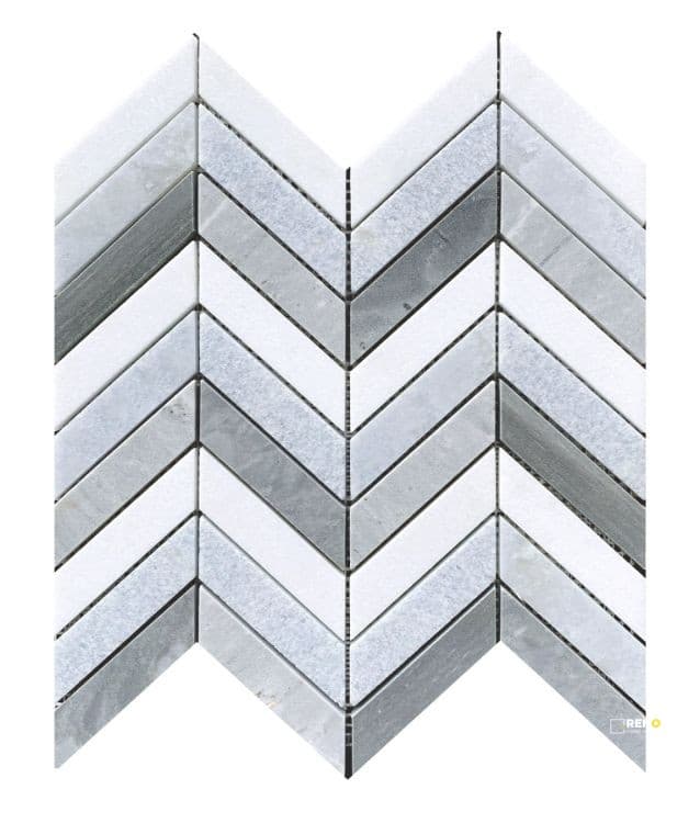 CHEVRON DEEP OCEAN MOSAIC 10.75" X 12.25"