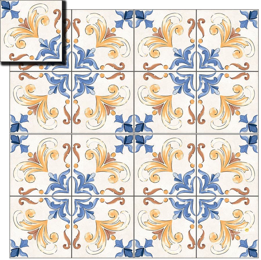 TERRE ETRUSCHE DECORO 8" X 8"