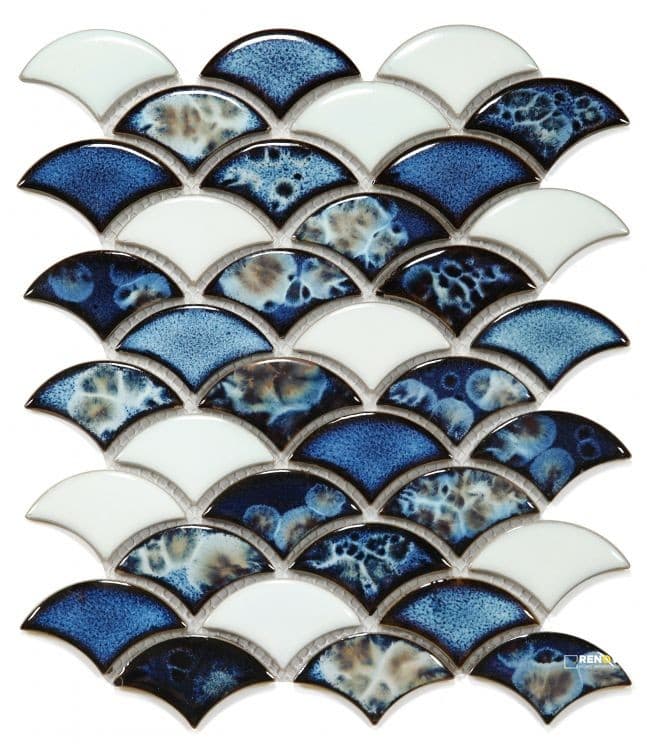 DRAGON SCALE OCEAN MOSAIC 9.75" X 12"