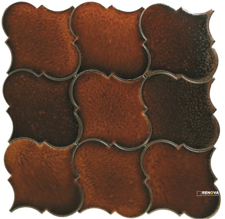 CALABASH RED MOSAIC 6" X 6"